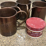 Copper Mugs and Wright's Copper Cream Tin - thumbnail 1 of 5