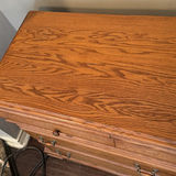 Oak wood dresser with multiple drawers - thumbnail 7 of 7