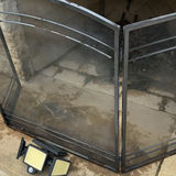 Fireplace screen with portable LED floodlight - thumbnail 3 of 5