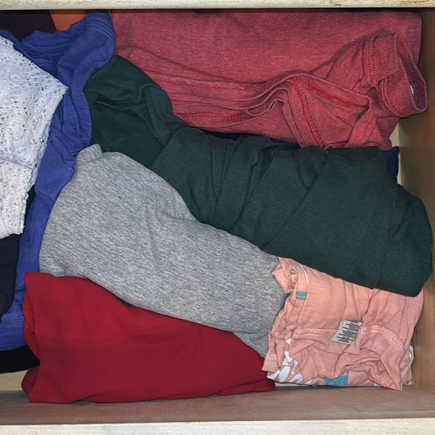 Assorted striped and solid-color tops - image 4 of 11