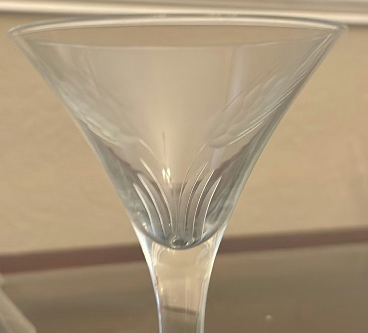 Set of Six Etched Martini Glasses - image 5 of 5