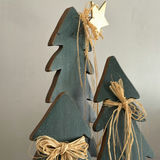 Decorative Wooden Christmas Trees and Wall Clock - thumbnail 2 of 6