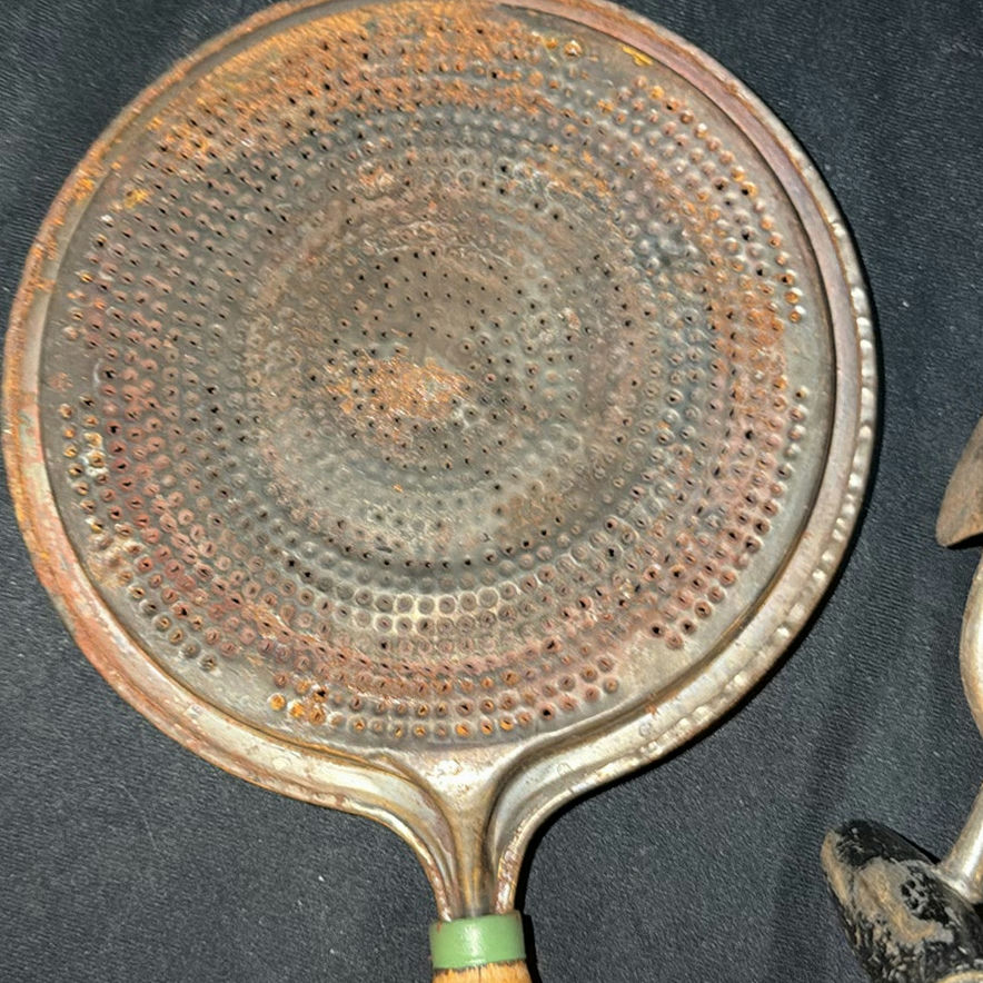 Vintage metal kitchen tools with wooden handles - image 6 of 6