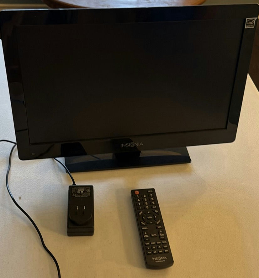 Insignia 19-inch LCD TV with remote and power adapter - image 1 of 5