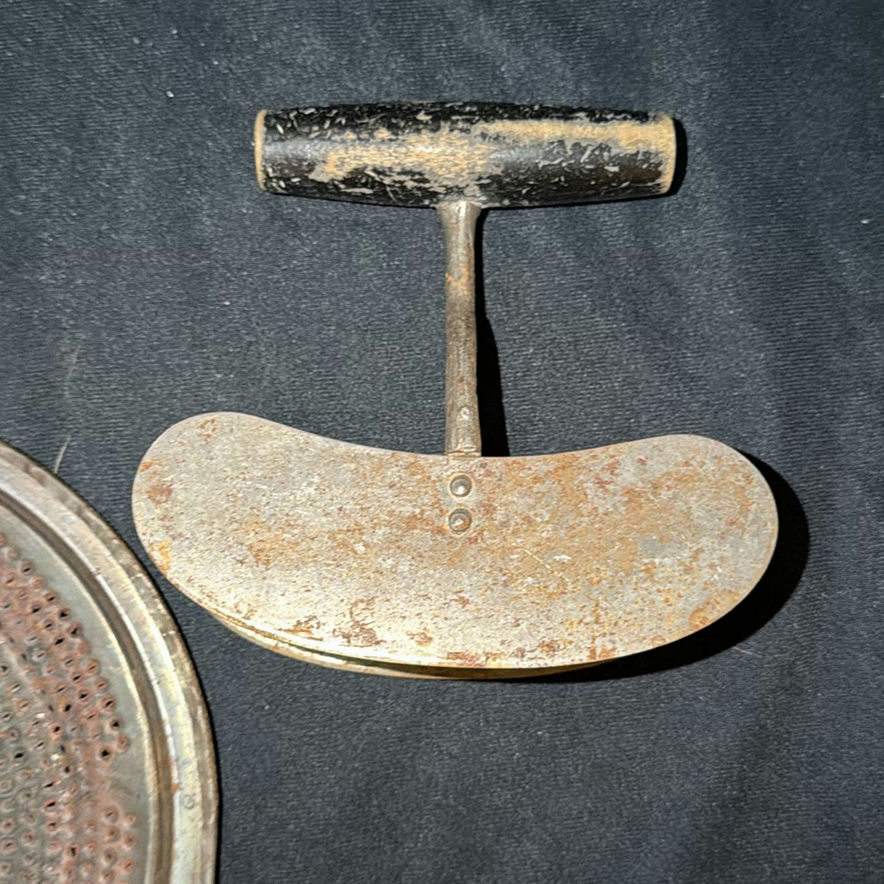 Vintage metal kitchen tools with wooden handles - image 3 of 6