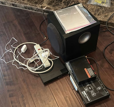 Yamaha YST-SW216 Subwoofer, Sony BDP-S3700 Blu-ray Player, and Monster Power HTS1600 - Image 1 of 11