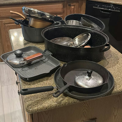 Assorted Pots, Pans, Lids, and Griddle - Image 1 of 6