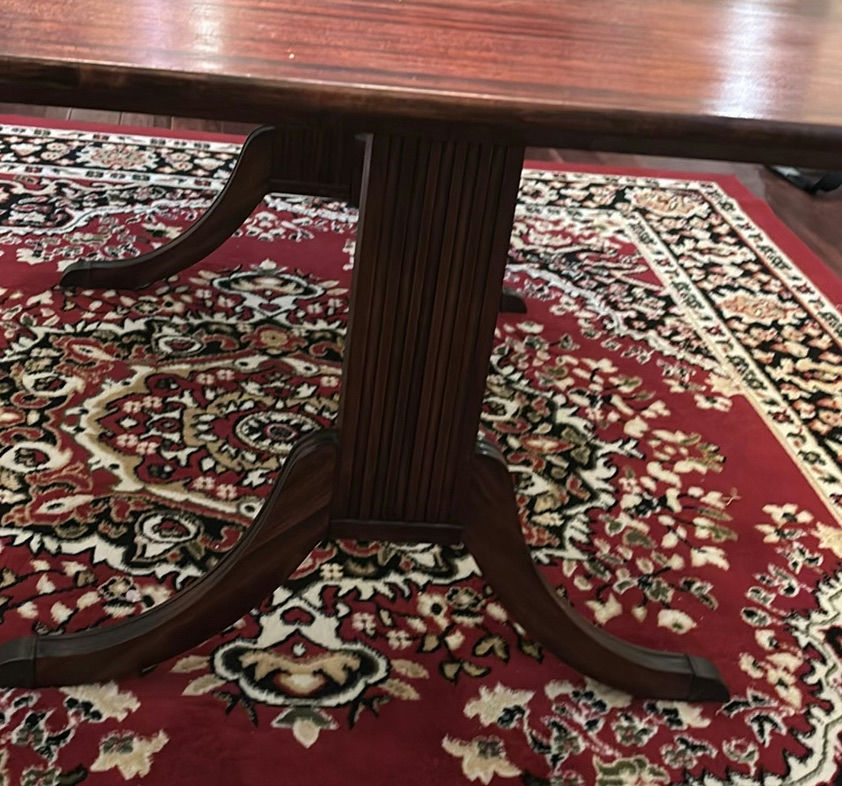 Wooden Pedestal Dining Table - image 4 of 14