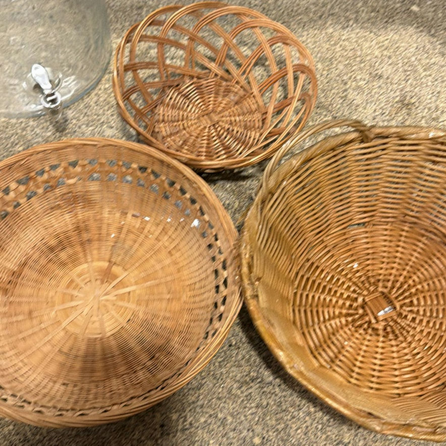 Glass dispenser, seed bottle, planter, baskets, plate, and jars - image 5 of 6