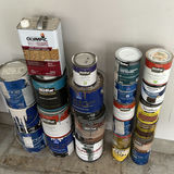 Assorted paint cans and primers - thumbnail 1 of 7