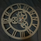 Industrial gear wall clock with Roman numerals - thumbnail 2 of 5