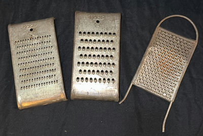 Vintage metal hand graters - Image 1 of 6