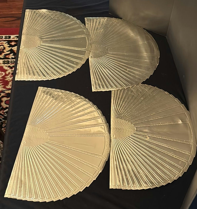 Set of Eight Fan-Shaped Gold Placemats - image 1 of 3