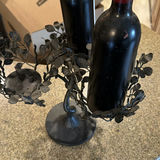 Two wine bottles in a metal leaf candelabra centerpiece - thumbnail 5 of 5