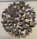 Decorative mirrors, butterfly wall art, and floral basket arrangement - thumbnail 4 of 6