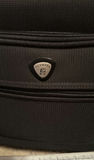 Blue Olympia rolling suitcase with black carry-on bag and iron - thumbnail 4 of 6