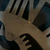 Industrial gear wall clock with Roman numerals - thumbnail 5 of 5