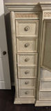 Ornate cream-colored armoire/dresser with multiple drawers - thumbnail 3 of 6