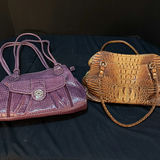 Two croc-embossed handbags - thumbnail 1 of 6