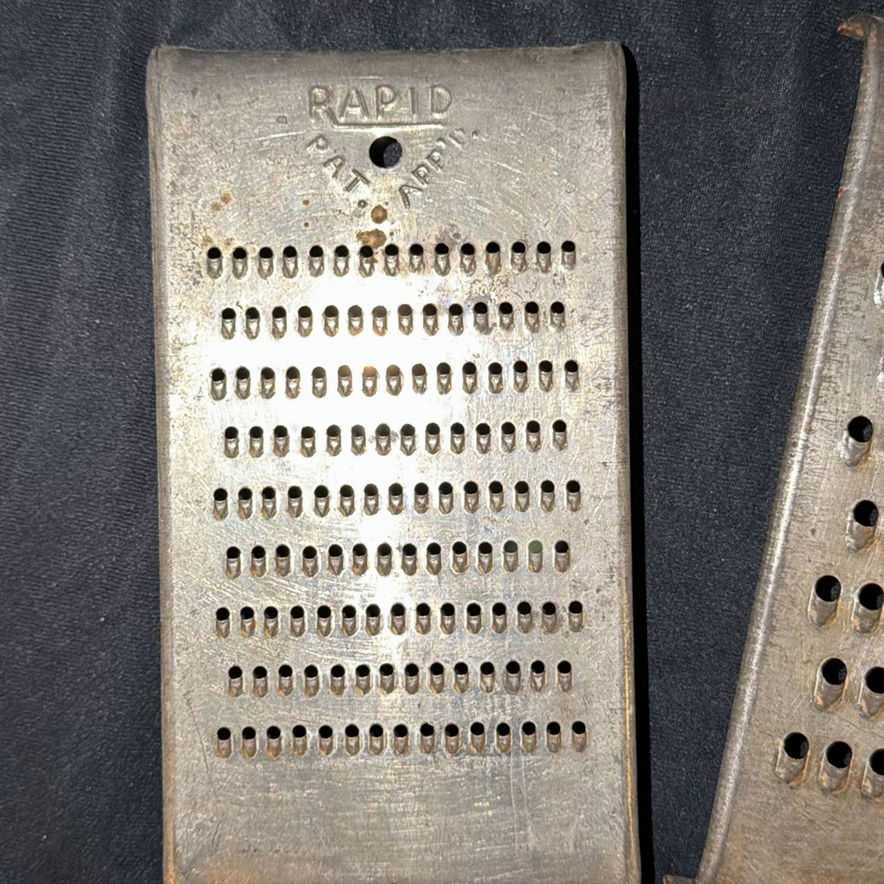 Vintage metal hand graters - image 2 of 6