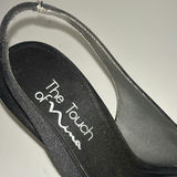 Black Bandolino pumps, pink leopard-patterned flip-flops, and black slingback sandals - thumbnail 9 of 13