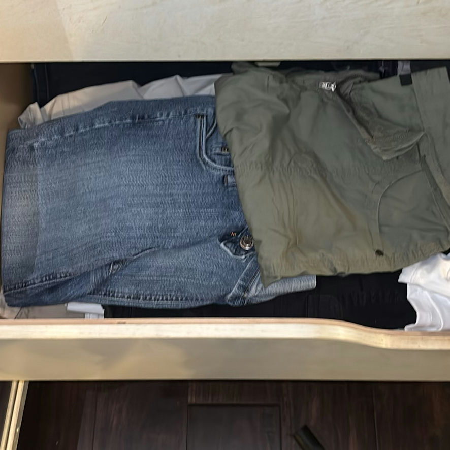 Assorted casual clothing (jeans, shorts, jackets, and shirts) - image 1 of 7