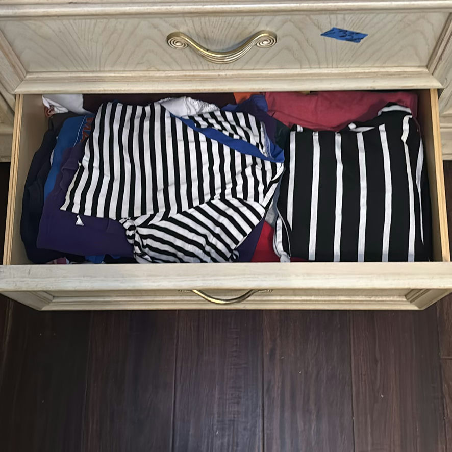 Assorted striped and solid-color tops - image 1 of 11