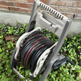 Wheeled garden hose reel with coiled hose - thumbnail 4 of 4