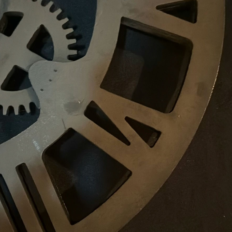 Industrial gear wall clock with Roman numerals - image 4 of 5