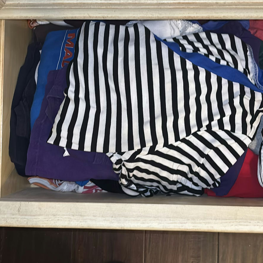 Assorted striped and solid-color tops - image 2 of 11