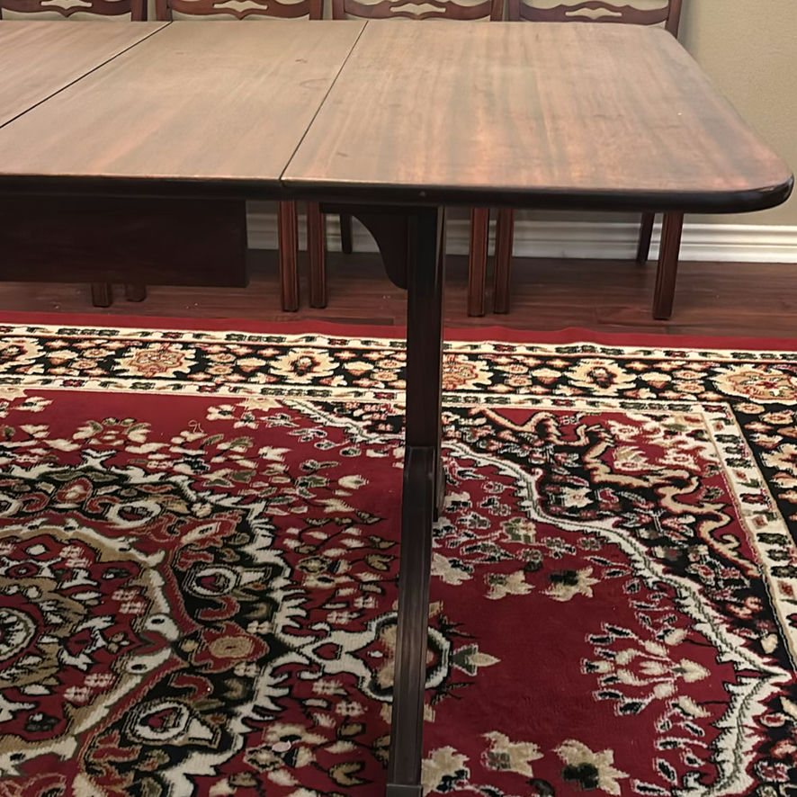 Wooden Pedestal Dining Table - image 9 of 14
