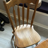 Round Oak Dining Table with Six Spindle Chairs - thumbnail 4 of 6