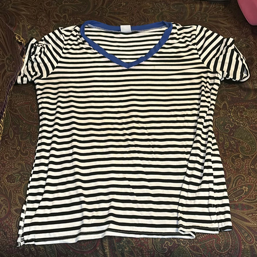 Assorted striped and solid-color tops - image 6 of 11