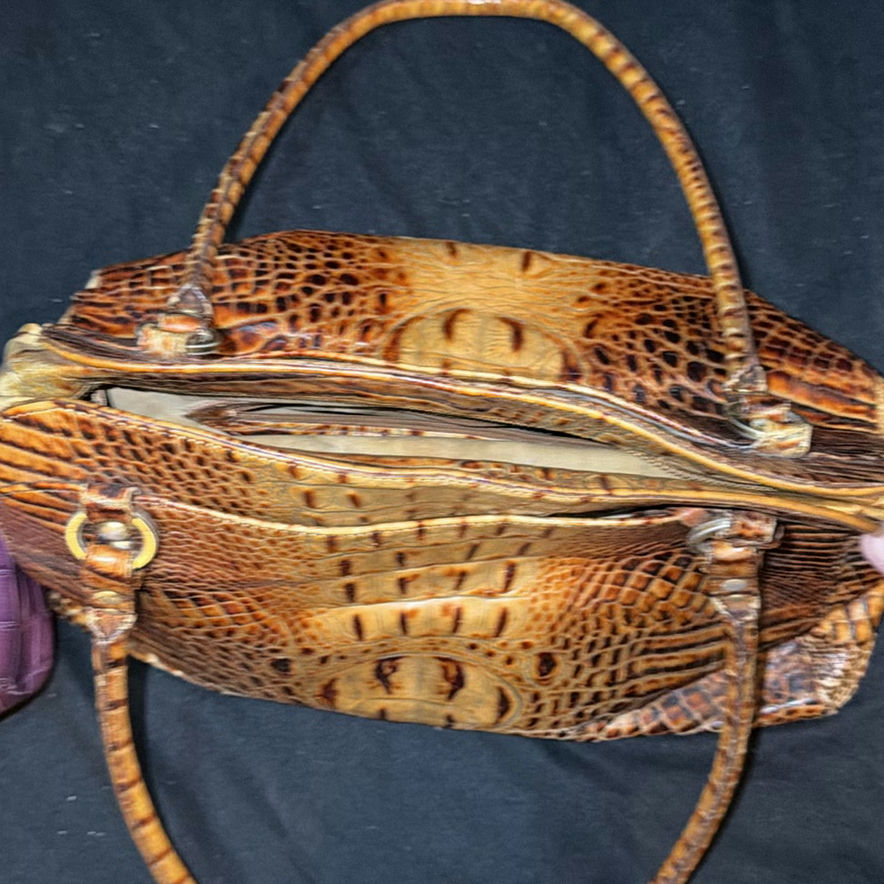 Two croc-embossed handbags - image 4 of 6