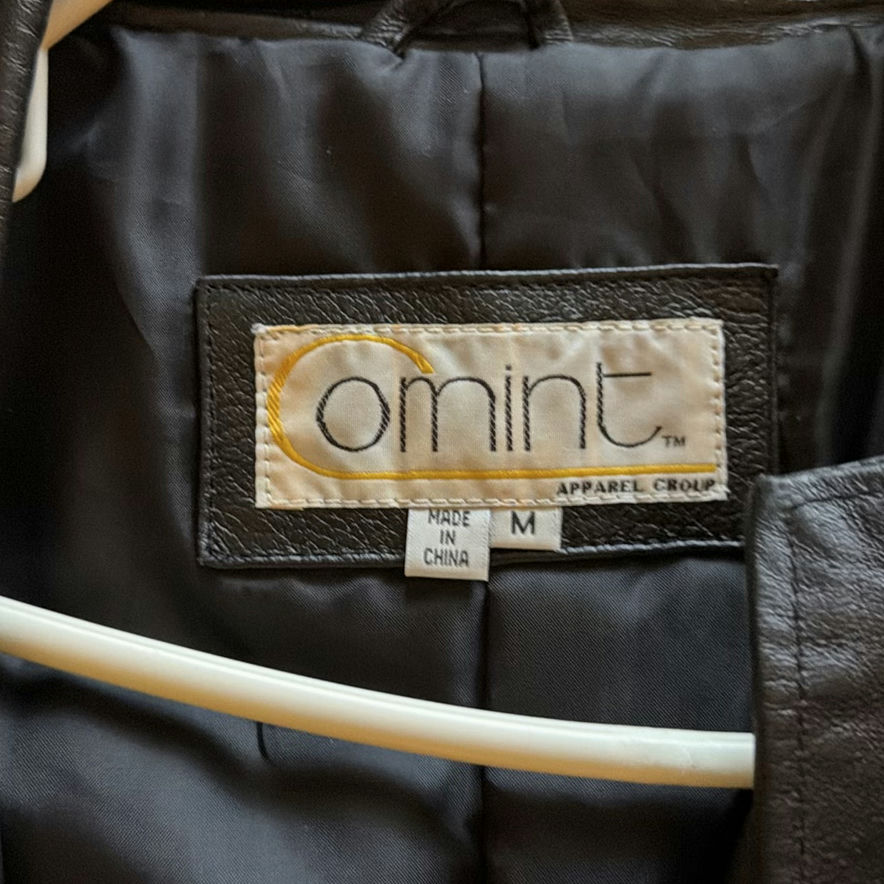 Long black leather coat - image 2 of 5
