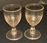 Set of Nine Gold-Rimmed Glass Goblets - thumbnail 2 of 4
