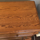 Oak wood dresser with multiple drawers - thumbnail 5 of 7