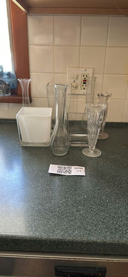 Assorted Clear Glass Vases - Image 1 of 3