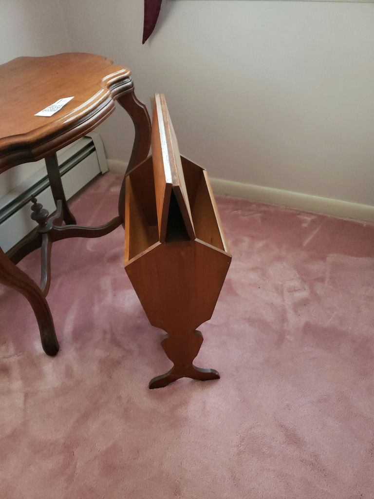 Vintage French Louis XV Style Carved Side Table with matching pedestal stand - image 3 of 4