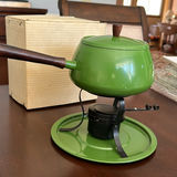 Green Fondue Pot Set with Stand and Burner - thumbnail 2 of 4