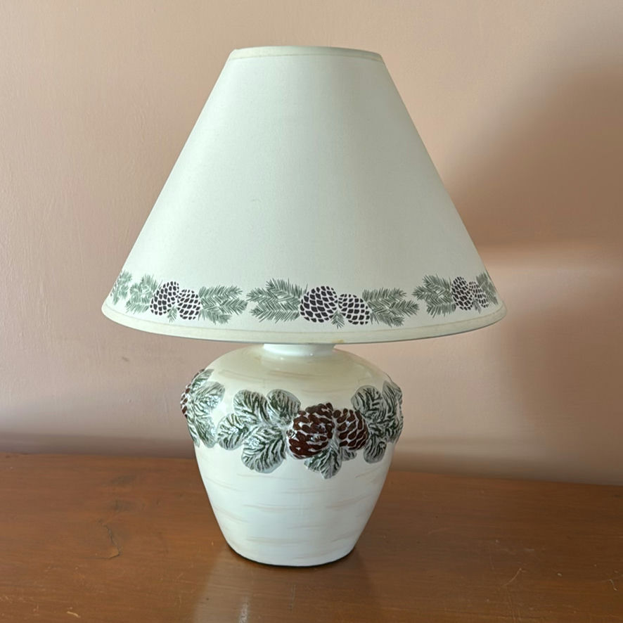 Wooden Drop-Leaf Table and Ceramic Table Lamp - image 3 of 6
