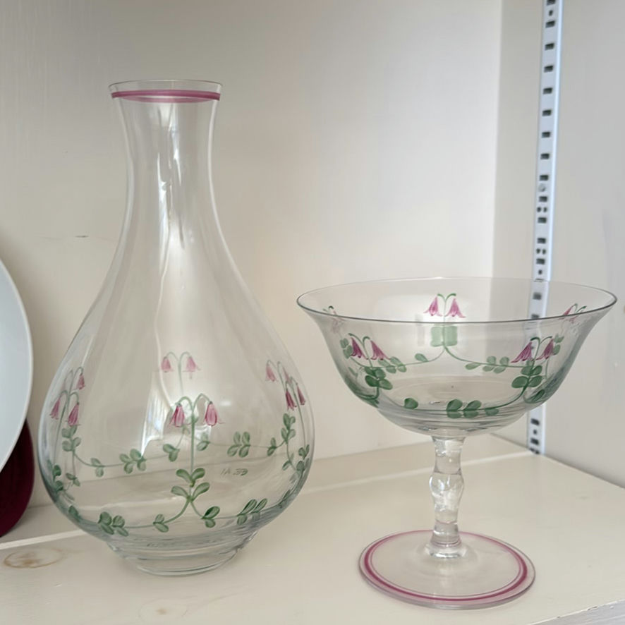 Linnea Pattern Plates and Floral Glassware - image 2 of 4