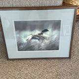 Two Framed Artworks Including Landscape Painting and Wildlife Print - thumbnail 3 of 3