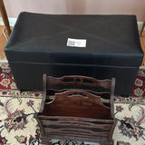 Storage Ottoman and Wooden Magazine Rack - thumbnail 1 of 6