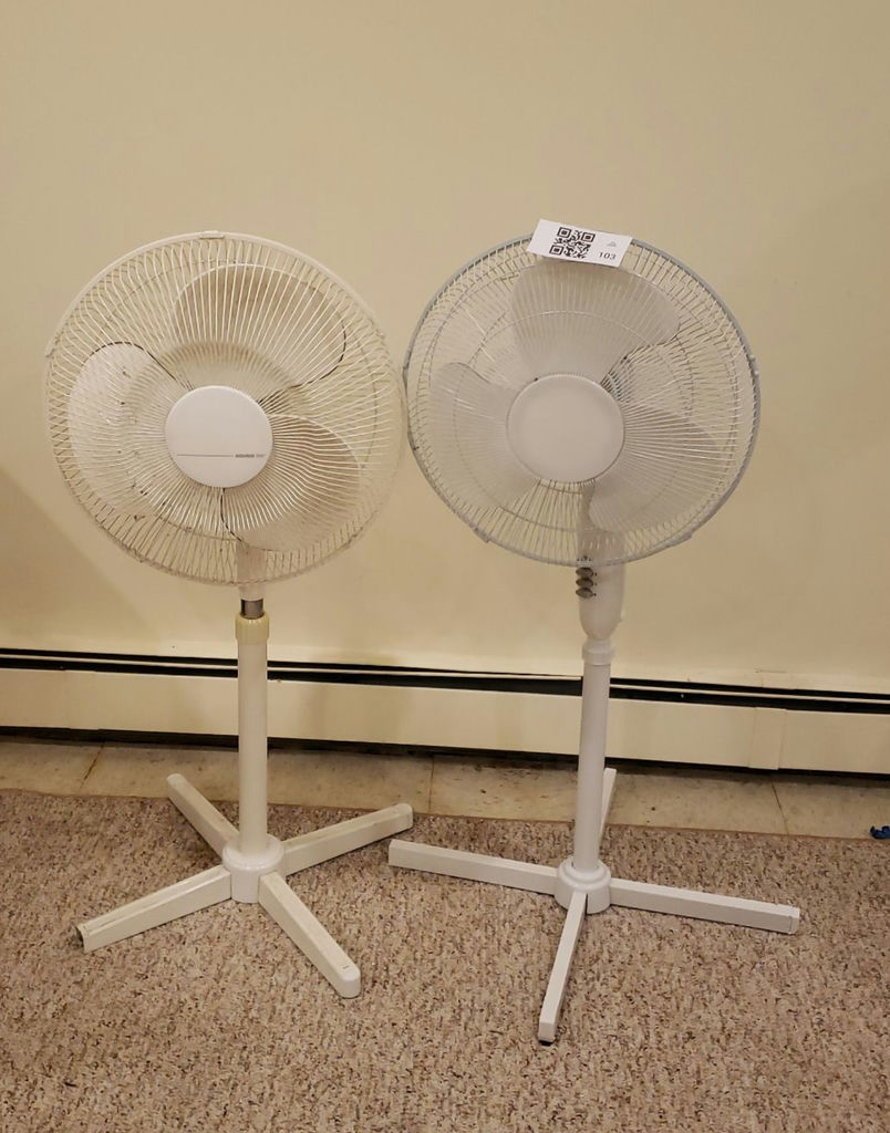 Two Holmes Air Pedestal Fans - image 1 of 2