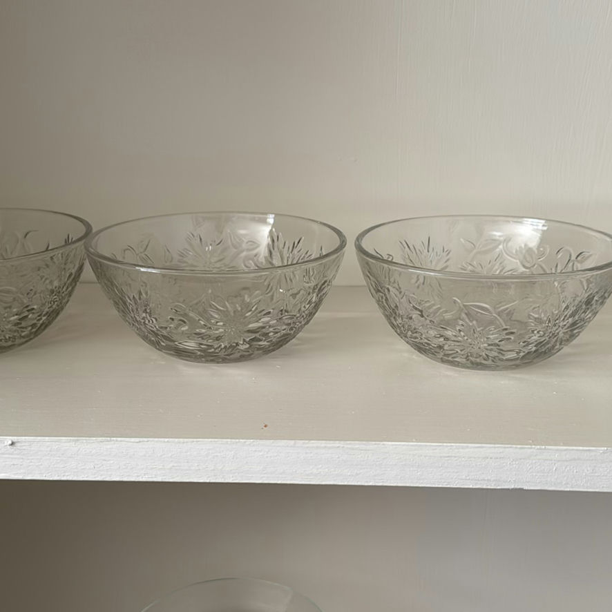 Glass Serving Bowl and Three Glass Bowls - image 3 of 3