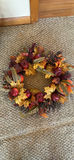 Autumn Wreaths, Decorative Leaf Dish, and Wicker Baskets - thumbnail 3 of 8