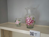 Floral hand-painted glass vases with bowls - thumbnail 3 of 3