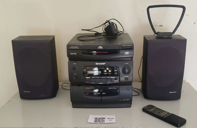 Sharp Mini Component Stereo System with Speakers and Remote - Image 1 of 4