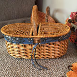 Autumn Wreaths, Decorative Leaf Dish, and Wicker Baskets - thumbnail 6 of 8